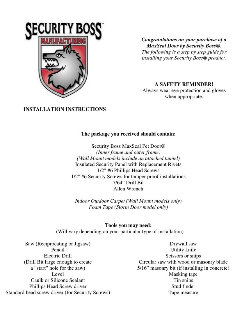 Security Boss MaxSeal installation instructions