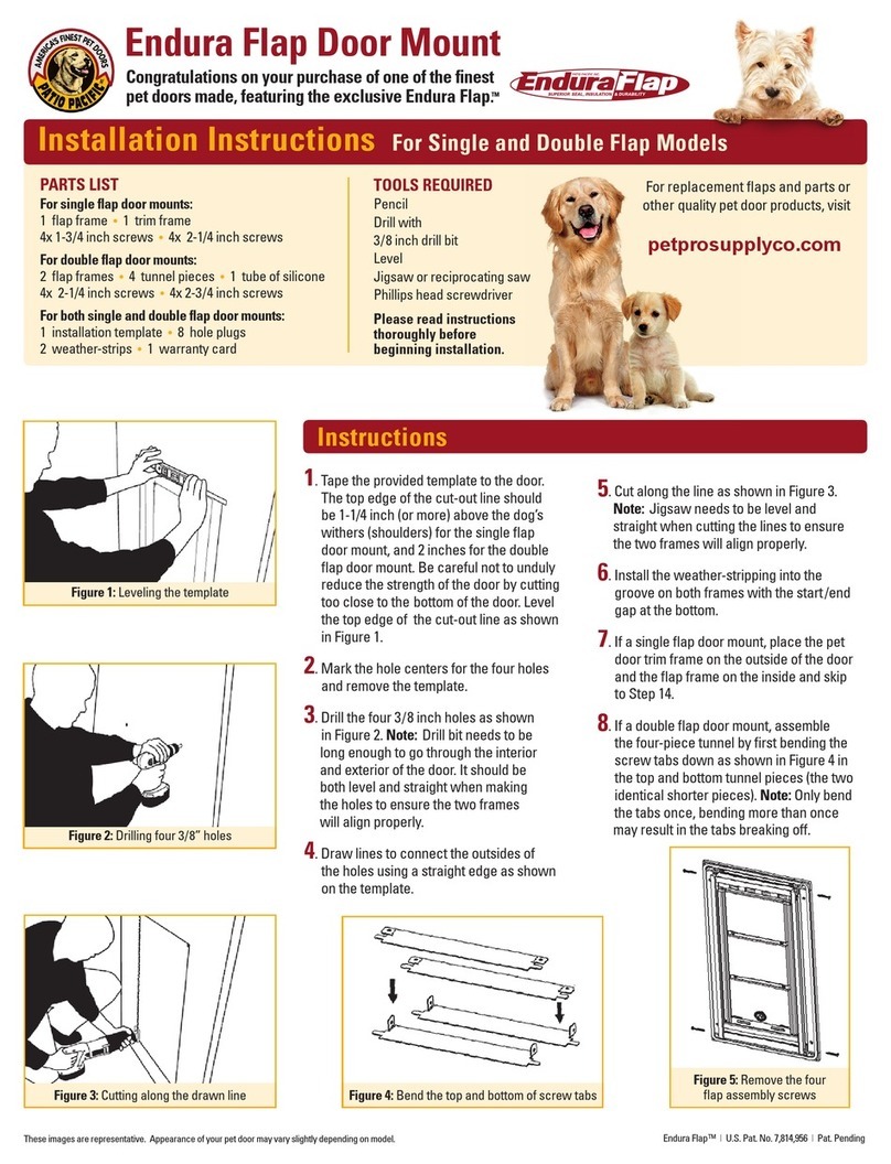 Patio Pacific Endura Flap installation instructions