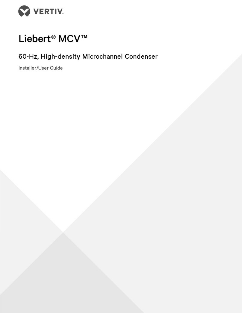 Vertiv Liebert MCV Series Installation and maintenance instructions