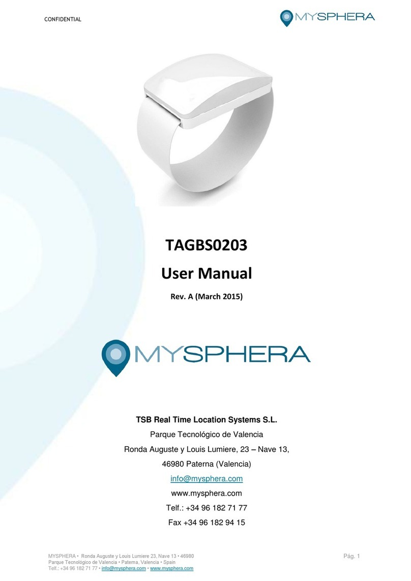 Mysphera TAGBS0203 user manual