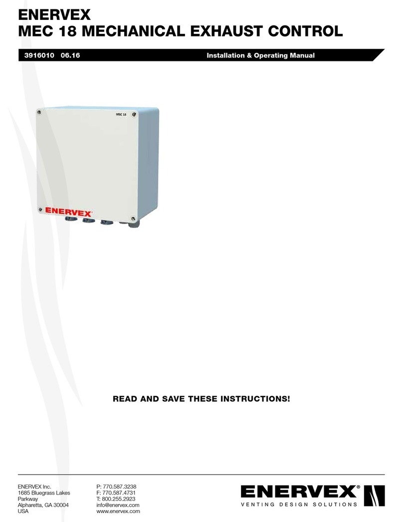 ENERVEX MEC 18 Installation & operating manual