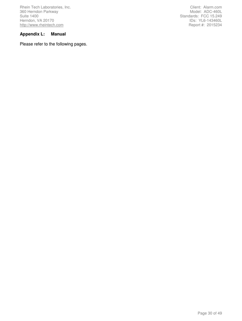 Alarmcom ADC-460L Reference manual