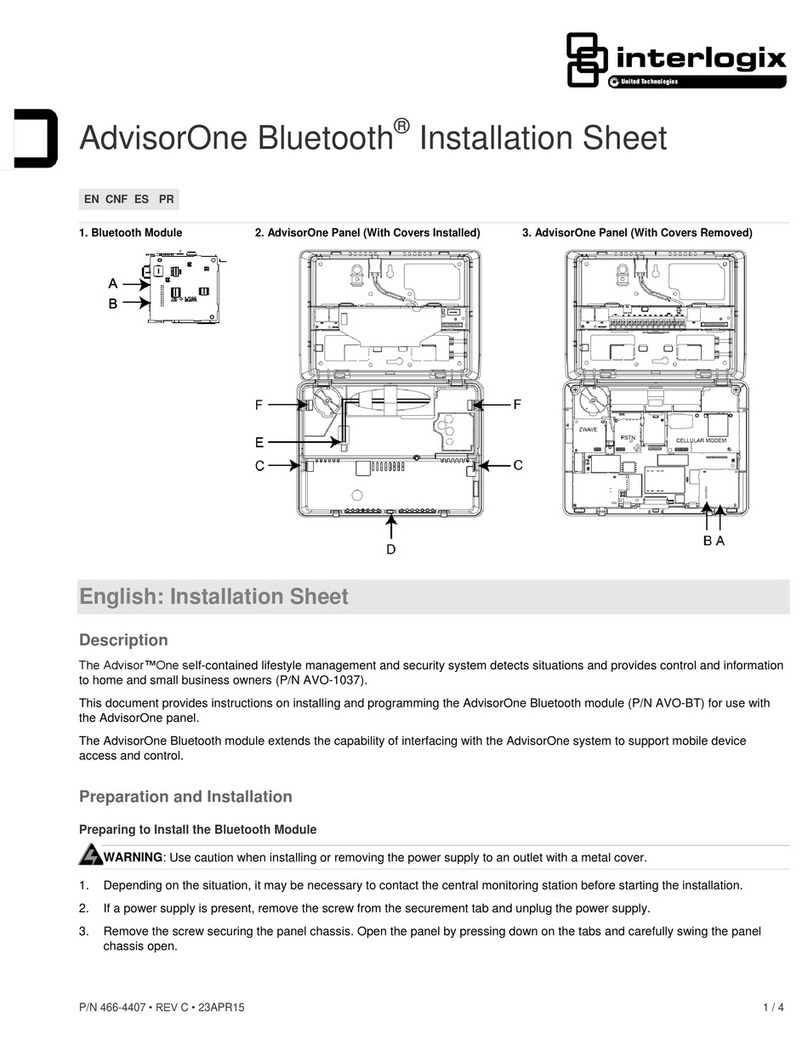 Interlogix advisorone Assembly instructions