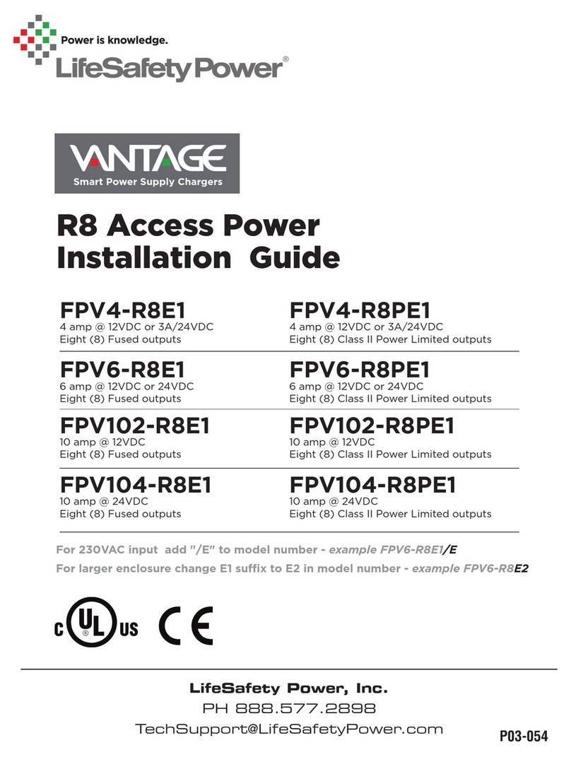 LifeSafety Power FlexPower Vantage R8 series installation guide