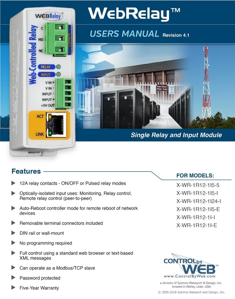 ControlByWeb WebRelay X-WR-1R12-1I5-5 User manual