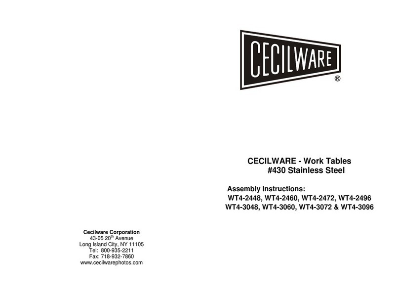 Cecilware WT4-2448 Assembly instructions
