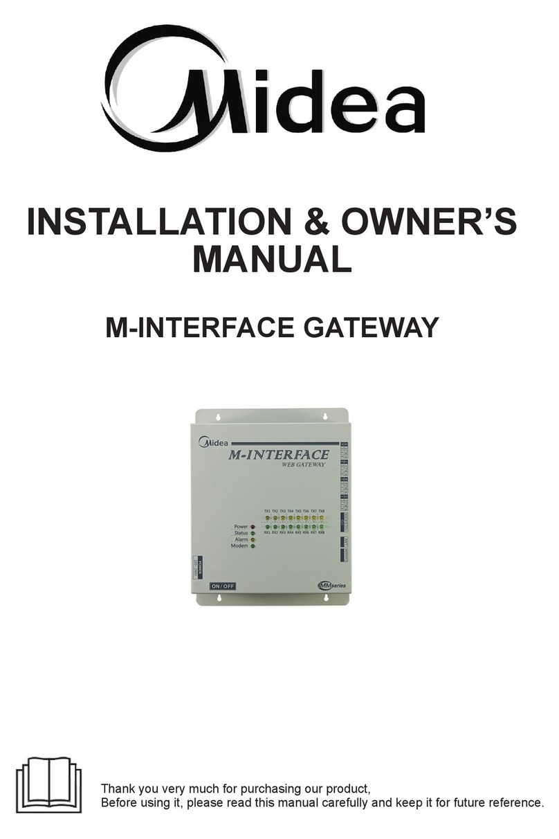 Midea M-INTERFACE Installation & owner's manual Midea M-INTERFACE Installation & owner's manual