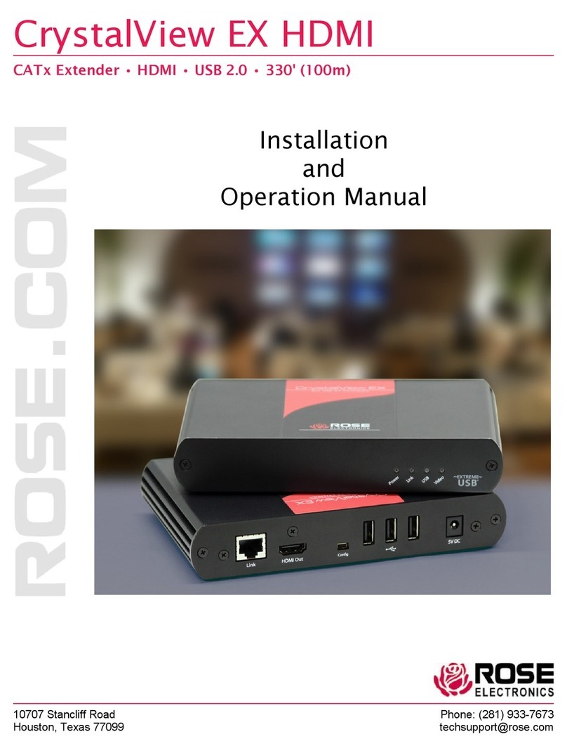 Rose electronics CrystalView EX HDMI User manual