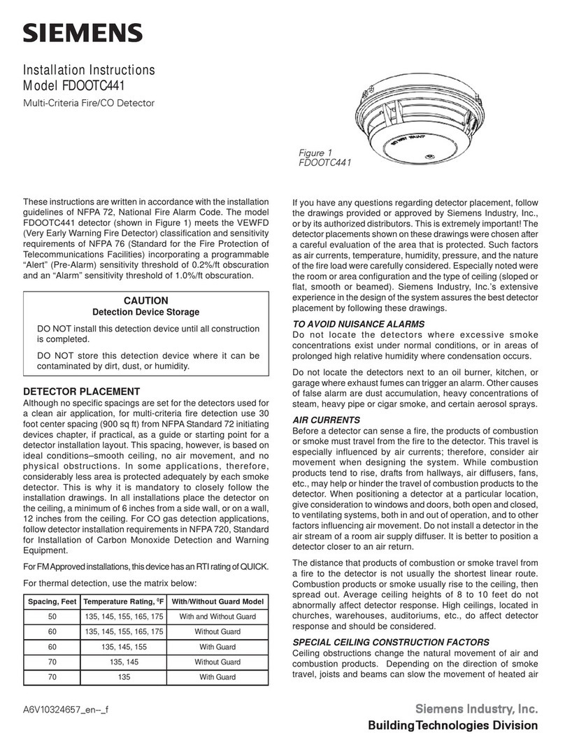 Siemens FDOOTC441 User manual Siemens FDOOTC441 User manual
