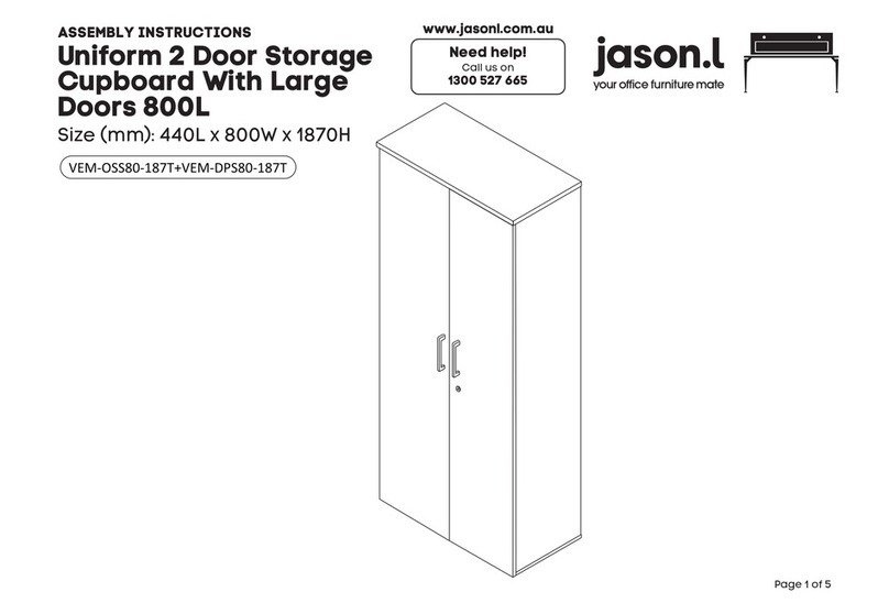 Jason.L Uniform 2 Door Storage Cupboard With Large Doors... User manual