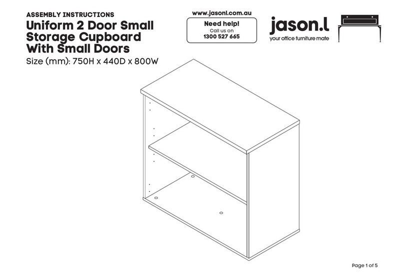 Jason.L Uniform 2 Door Small Storage Cupboard With Small... Assembly instructions
