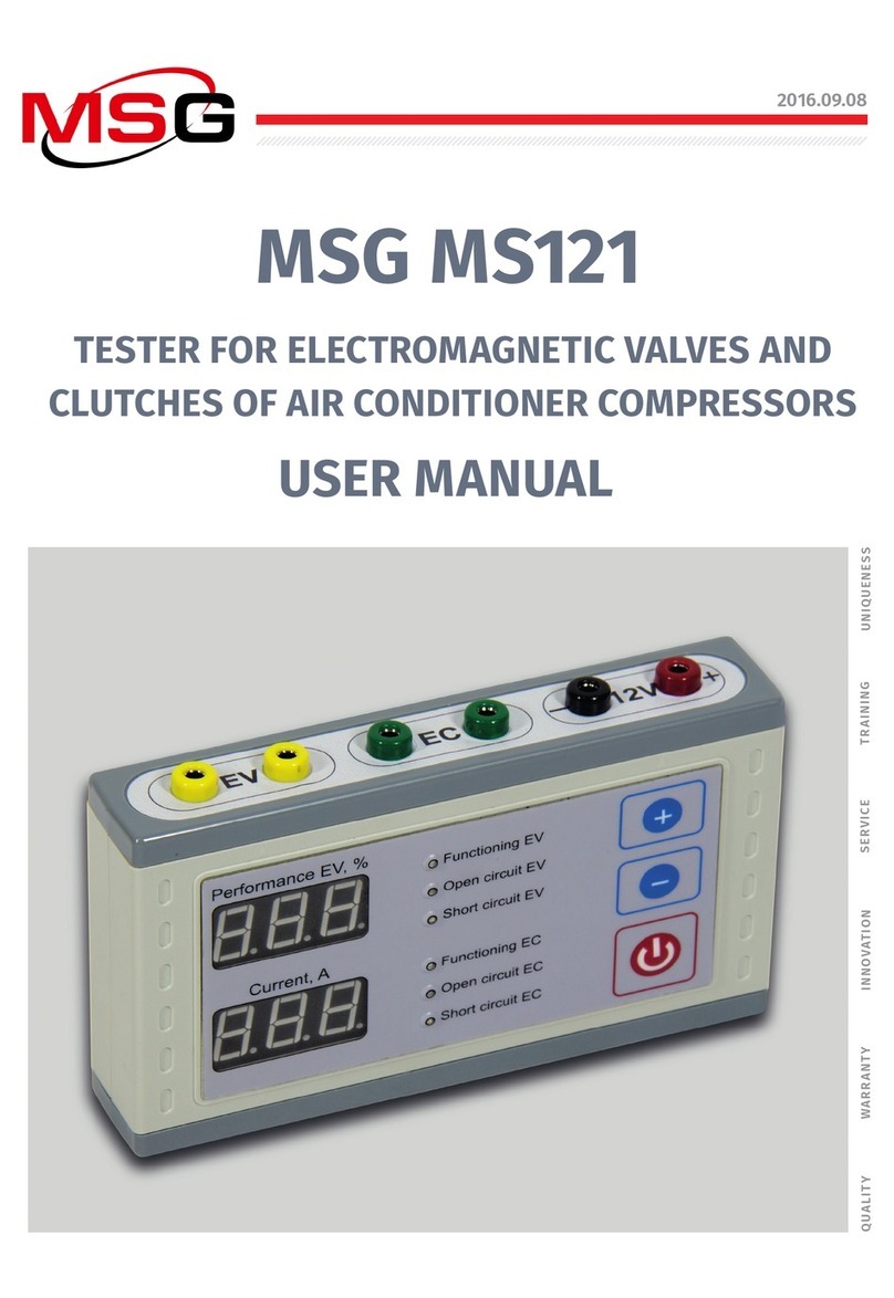 MSG Equipment MS121 user manual