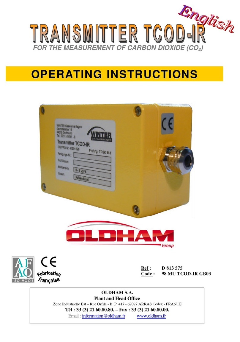 Oldham TCOD-IR operating instructions