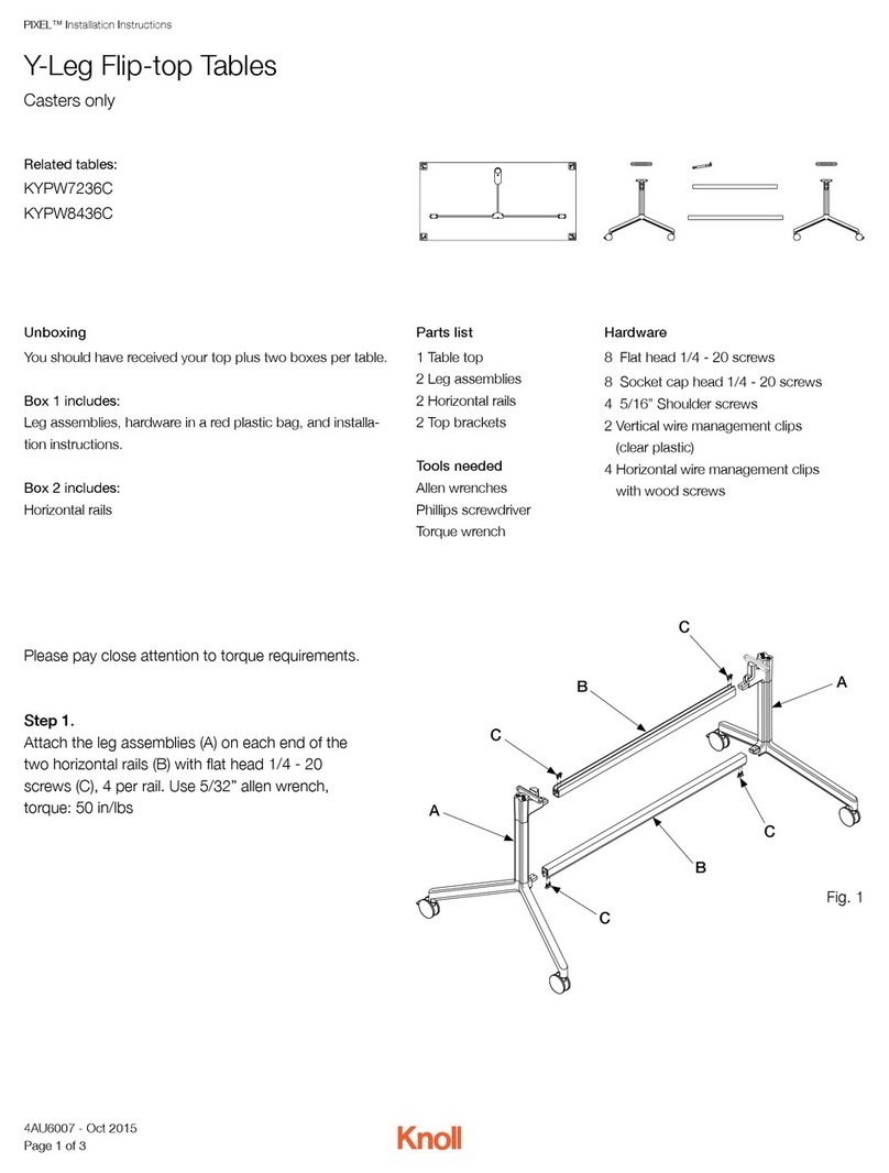 Knoll Pixel KYPW8436C User manual
