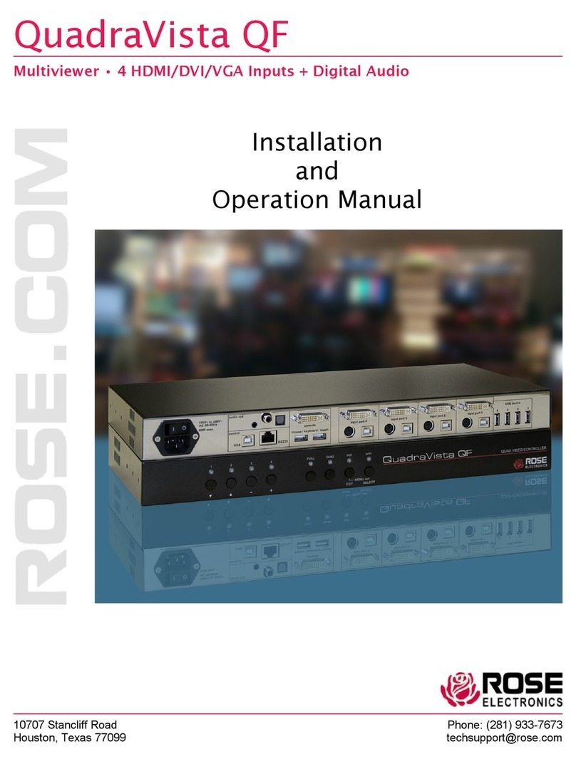 Rose electronics QuadraVista QF Installation and operation manual