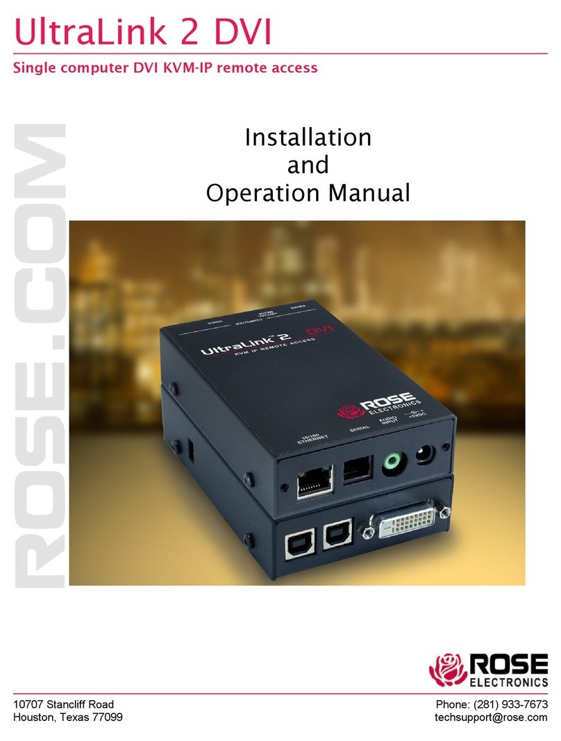Rose electronics UltraLink 2 DVI User manual