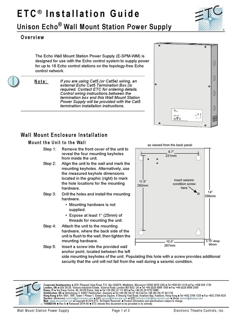 ETC Unison Echo E-SPM-WM installation guide