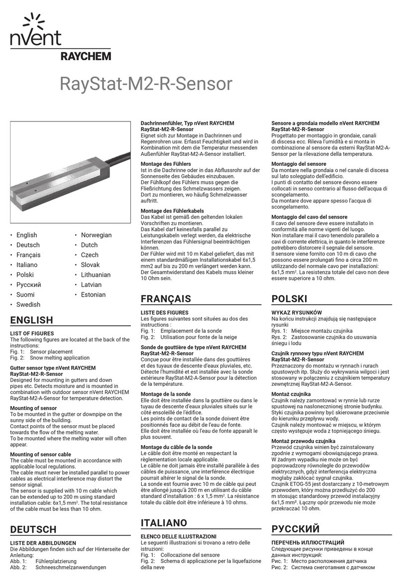 nvent Raychem RayStat-M2-R-Sensor User manual