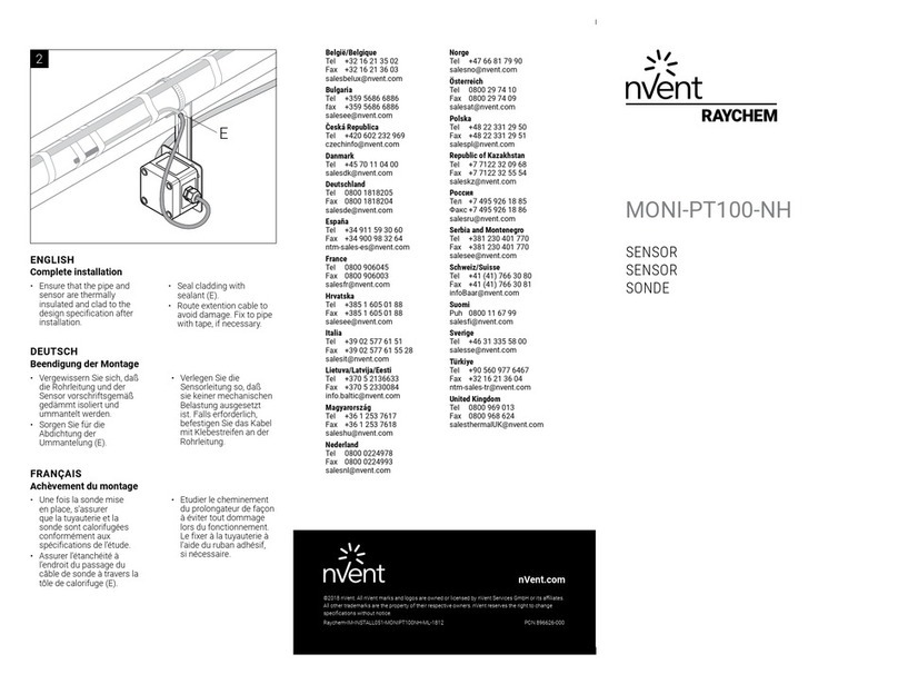 nvent Raychem MONI-PT100-NH User manual
