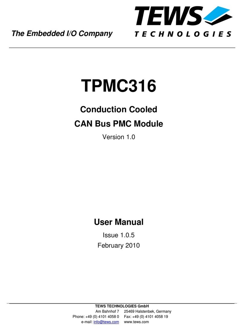 Tews Technologies TPMC316 User manual Tews Technologies TPMC316 User manual