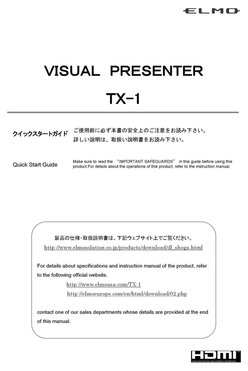 Elmo TX-1 User manual