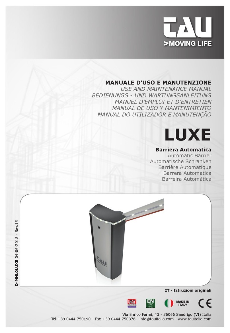 tau LUXE Use and maintenance manual
