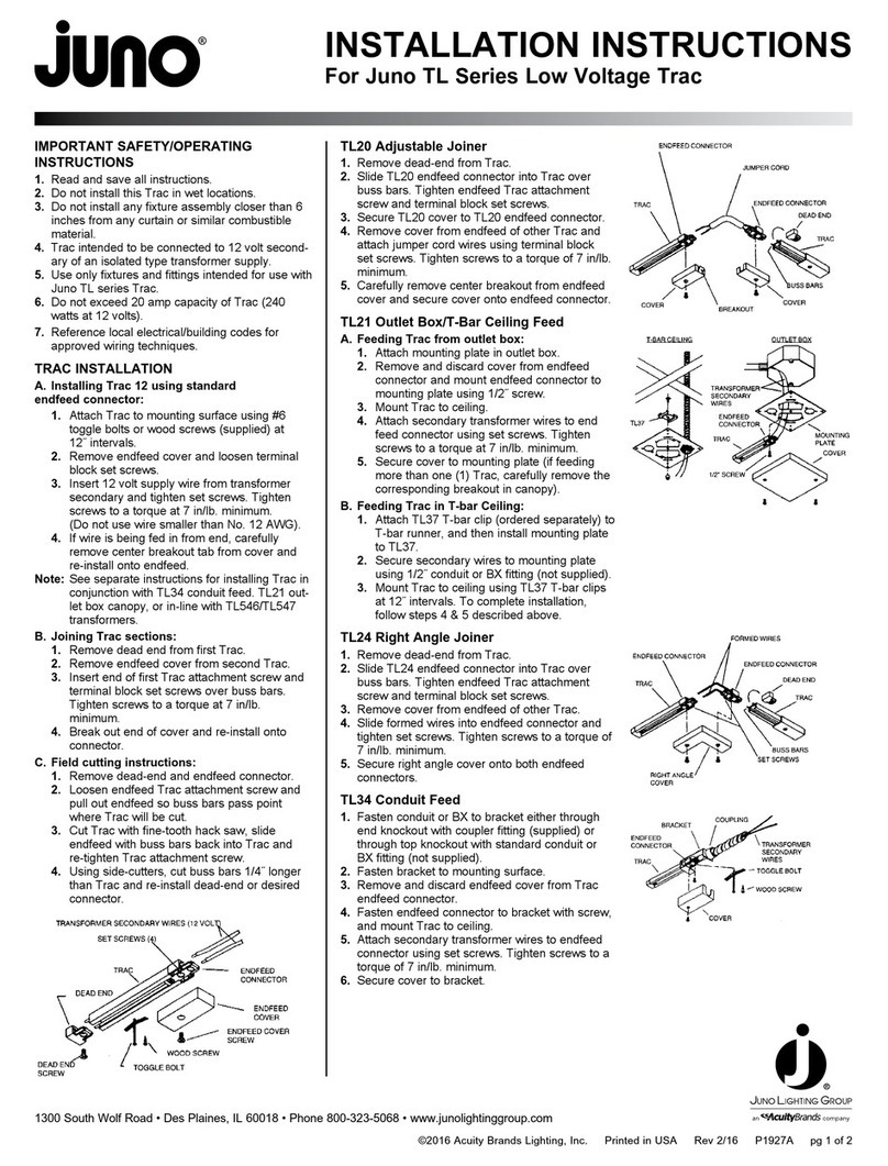 JUNO TL Series installation instructions