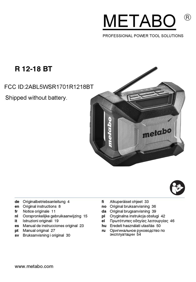 Metabo R 12-18 Original instructions