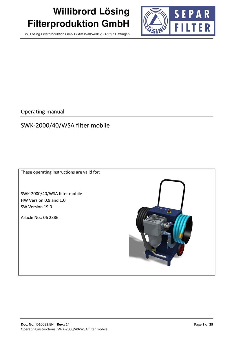 Separ Filter SWK-2000/40/WSA operating manual