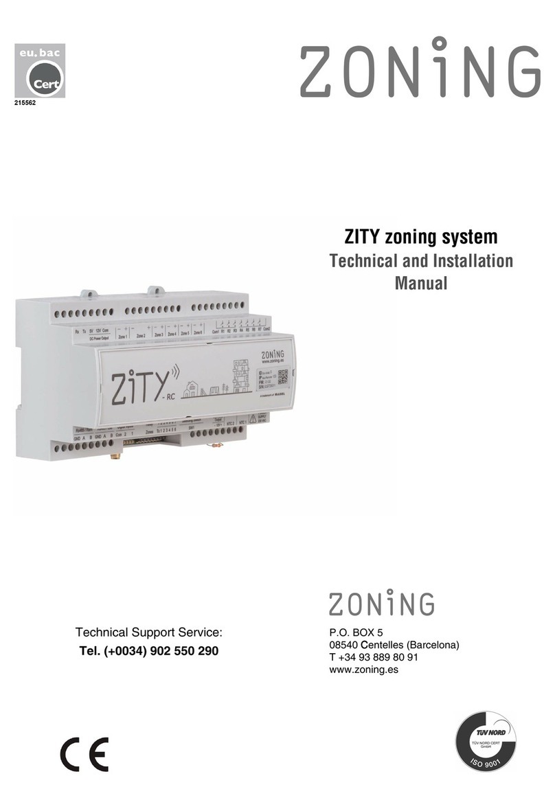 Zoning Zity Technical and installation manual