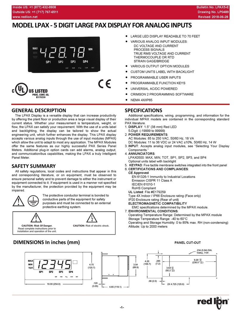 red lion LPAX User manual