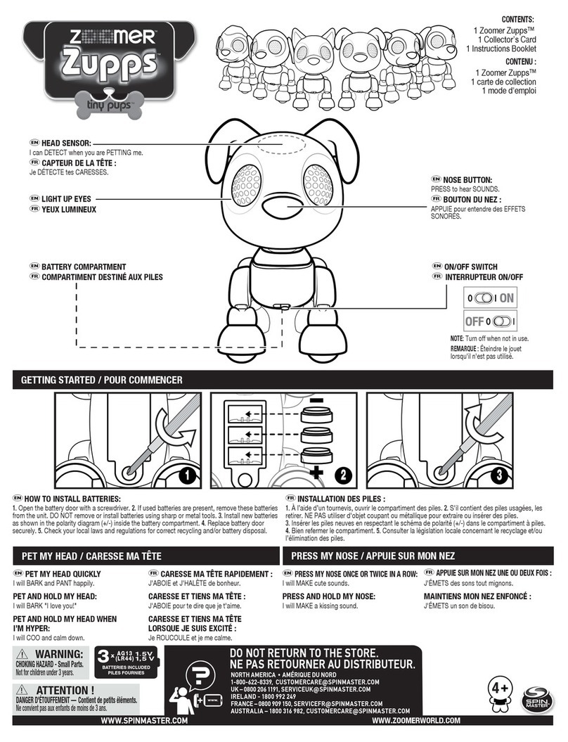 zoomer Zupps Tiny Pups User manual