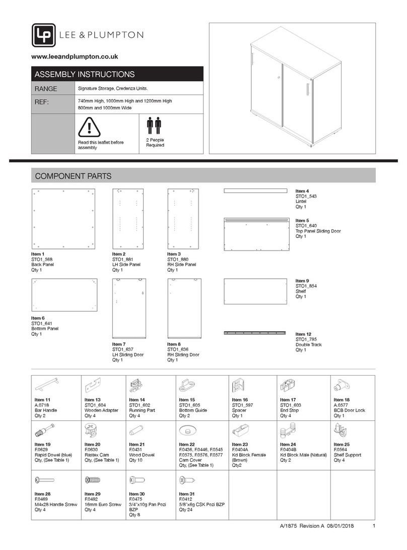 Lee & Plumpton Signature Storage Credenza Assembly instructions