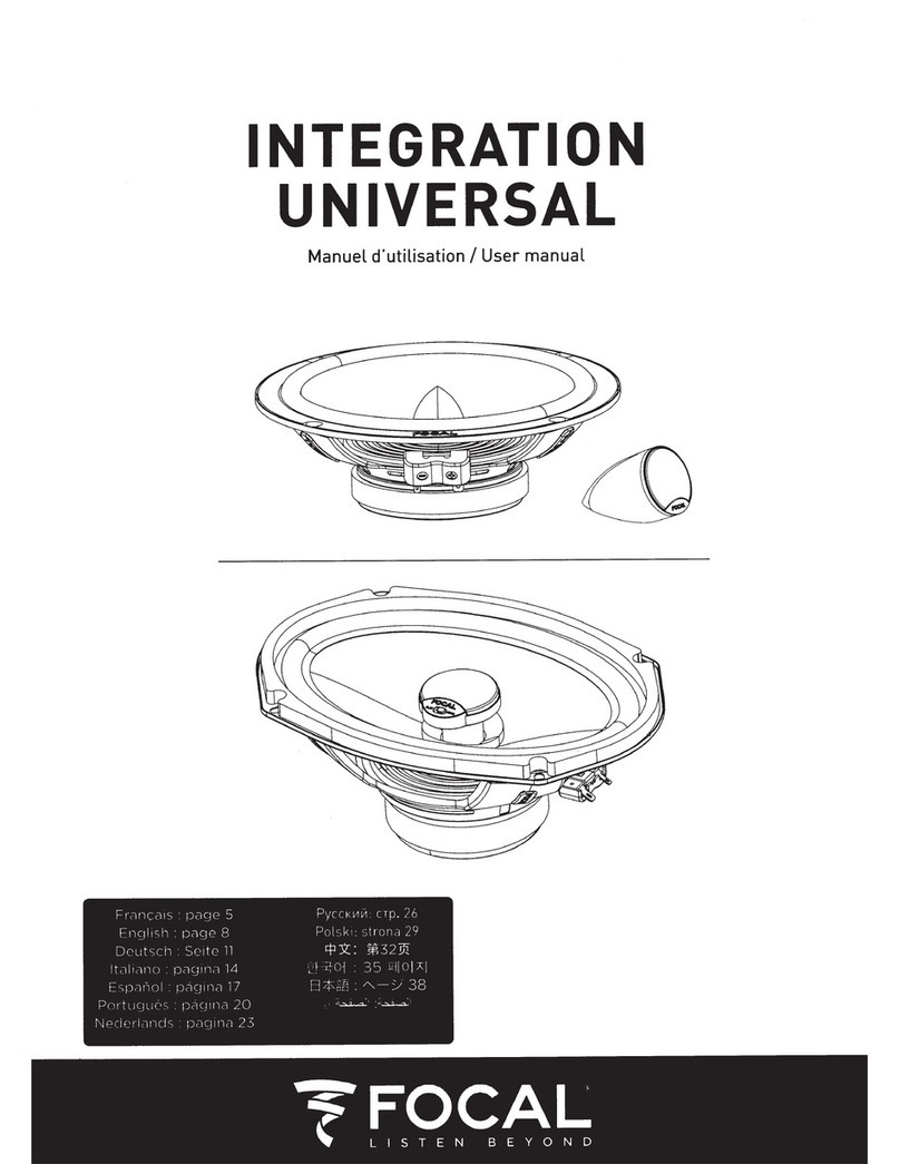 Focal UNIVERSAL ISU130 User manual