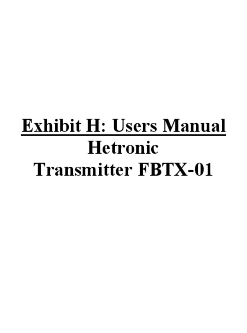 HETRONIC FBTX-01 user manual