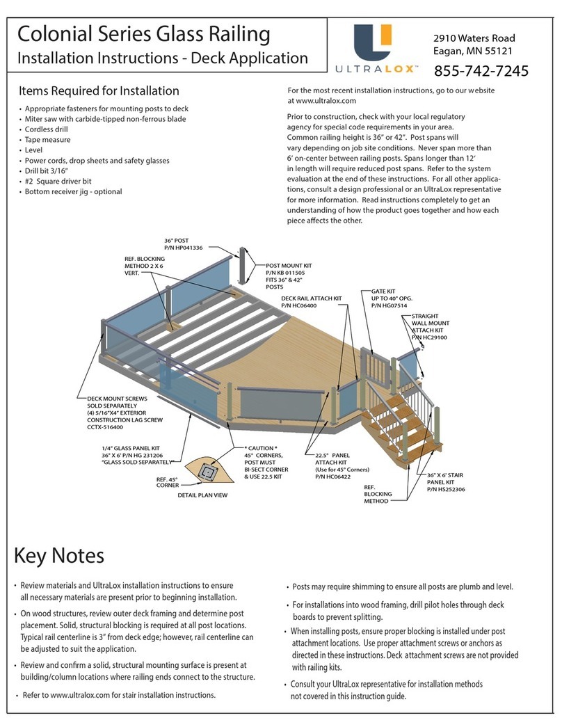Ultralox Colonial Series installation instructions