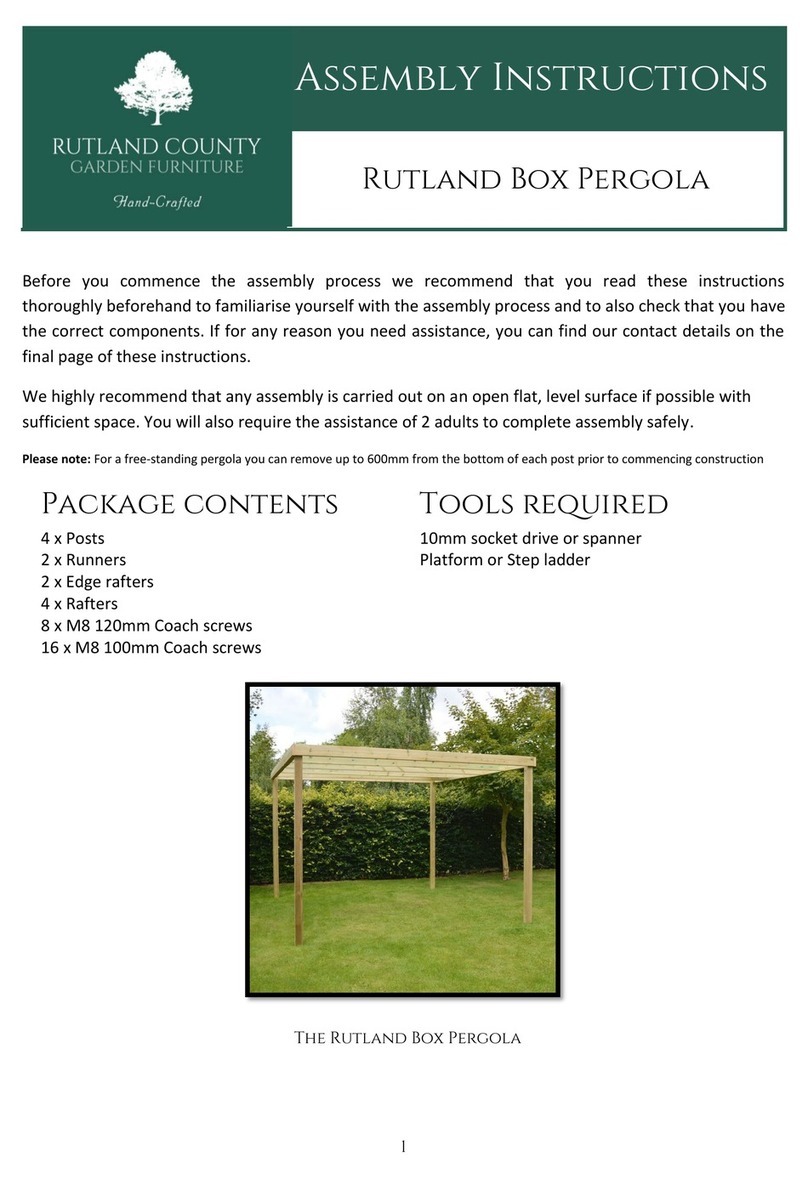 Rutland County Box Pergola Assembly instructions Rutland County Box Pergola Assembly instructions