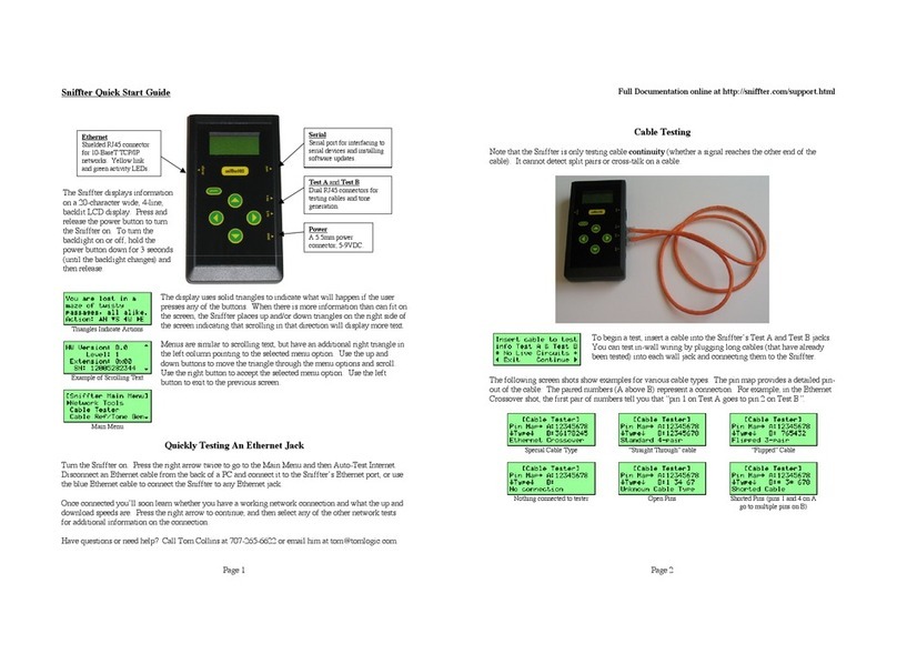 Tom Logic Sniffter100 quick start guide