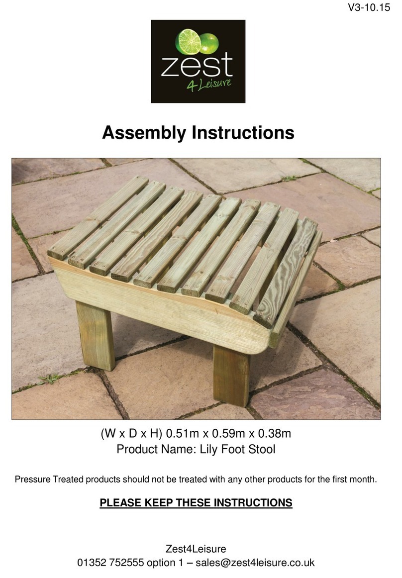 Zest 4 Leisure Lily Foot Stool User manual Zest 4 Leisure Lily Foot Stool User manual