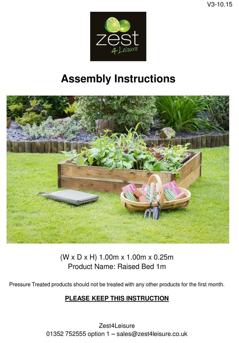 Zest 4 Leisure Raised Bed 1m User manual Zest 4 Leisure Raised Bed 1m User manual
