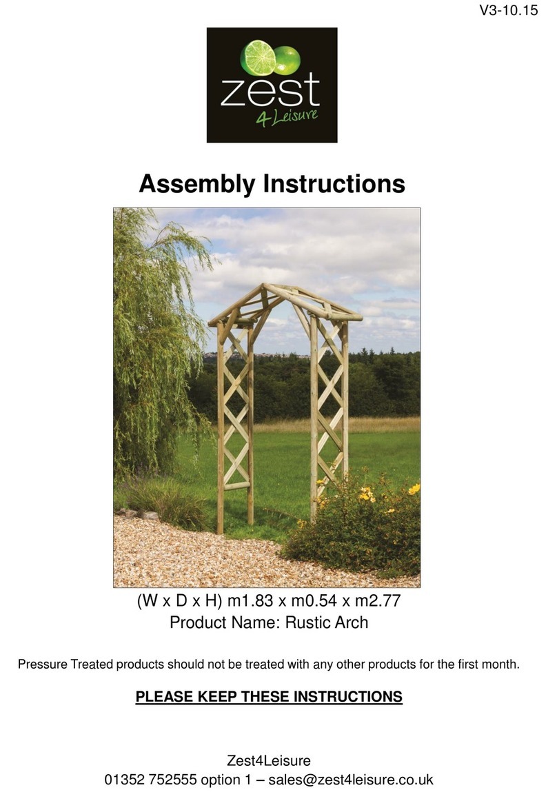 Zest 4 Leisure Rustic Arch User manual Zest 4 Leisure Rustic Arch User manual
