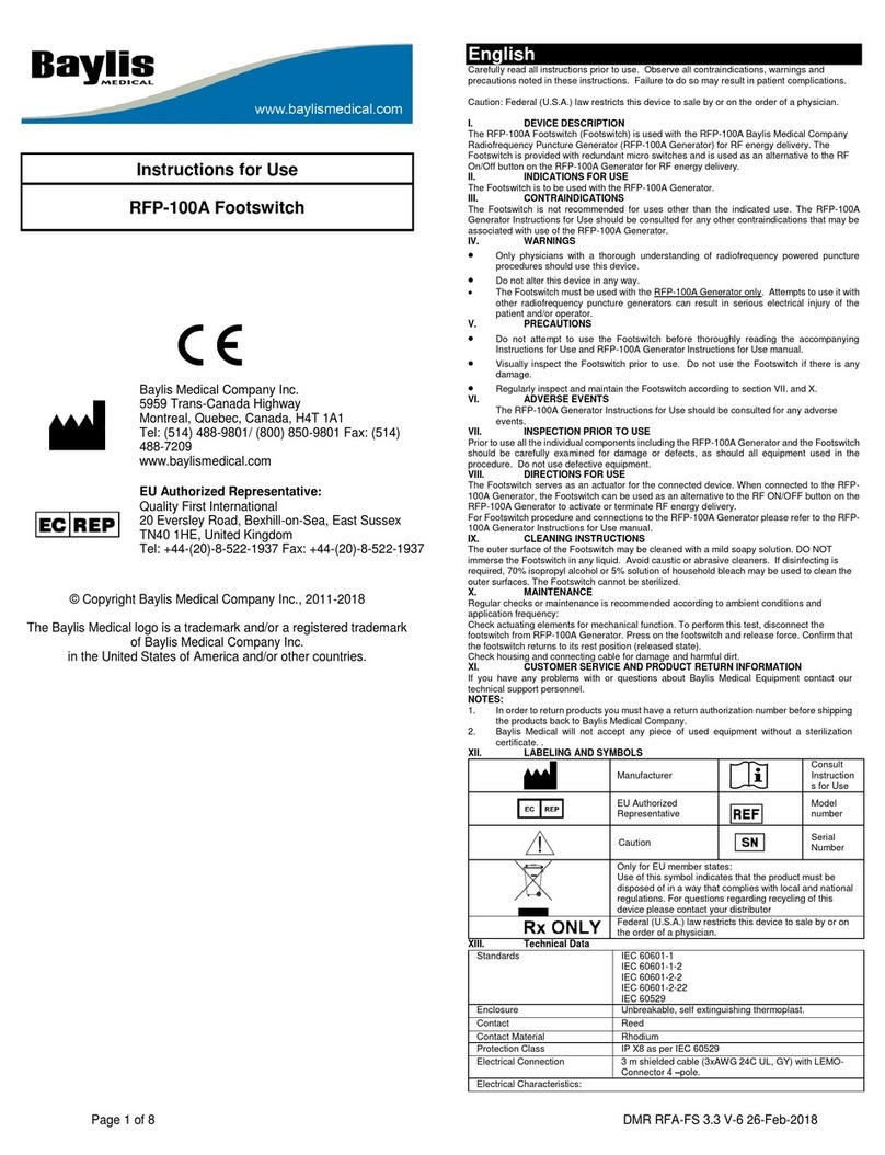 Baylis Medical RFA-FS Instructions for use