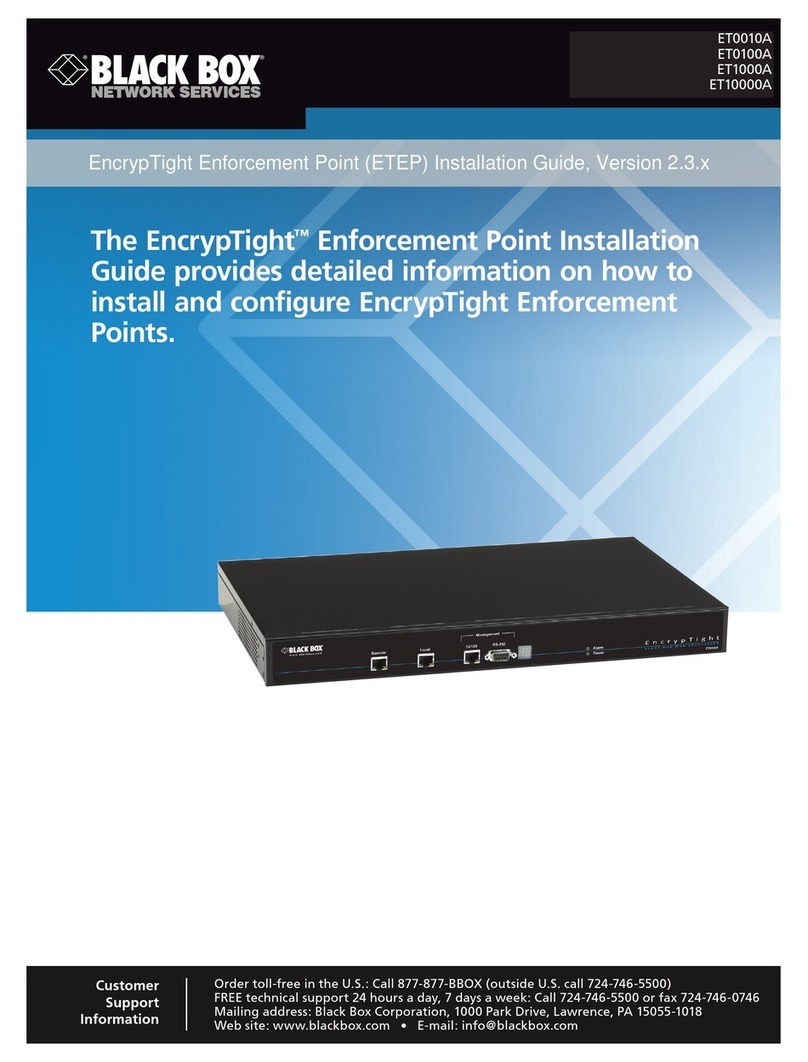Black Box EncrypTight ET0010A User manual