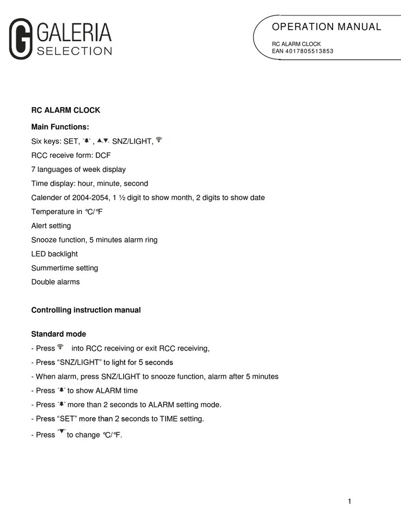 Galeria Selection WEIN 51385 Operation manual