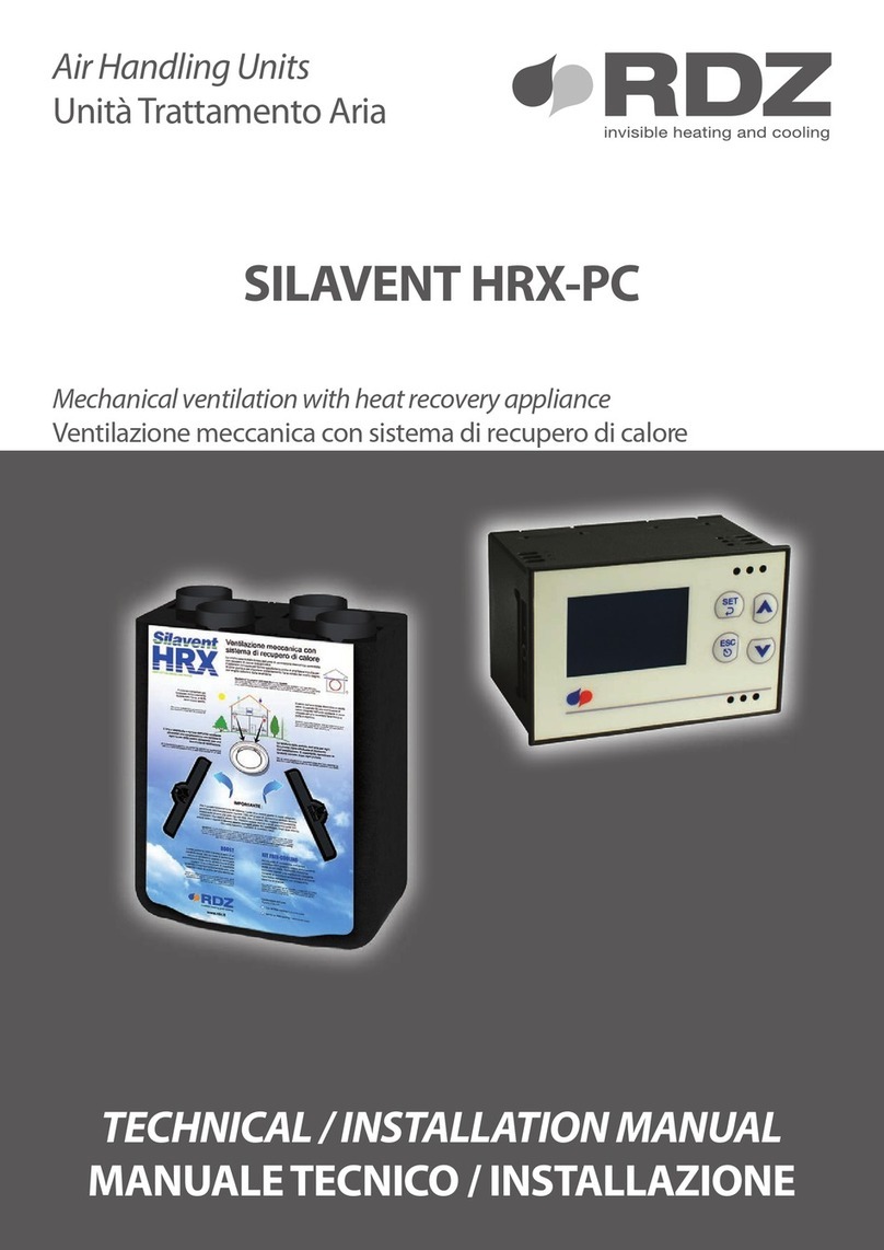 RDZ SILAVENT HRX-PC Technical installation manual