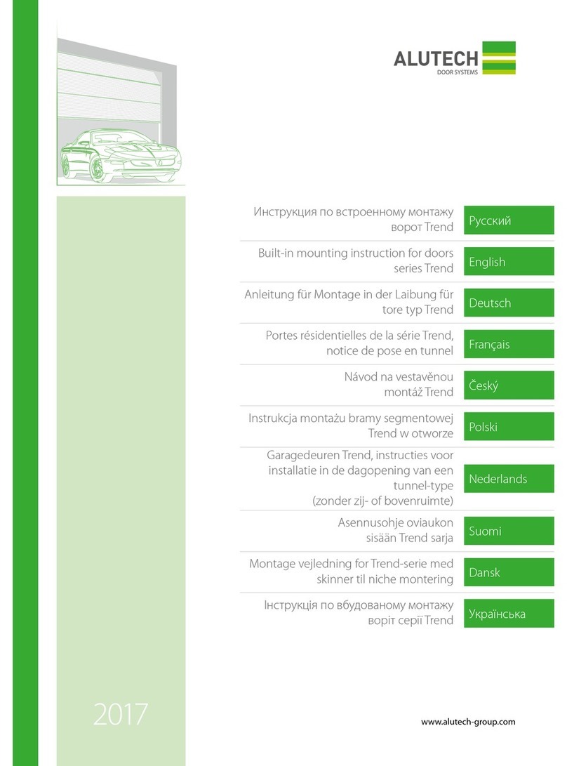 Alutech Trend Series User manual