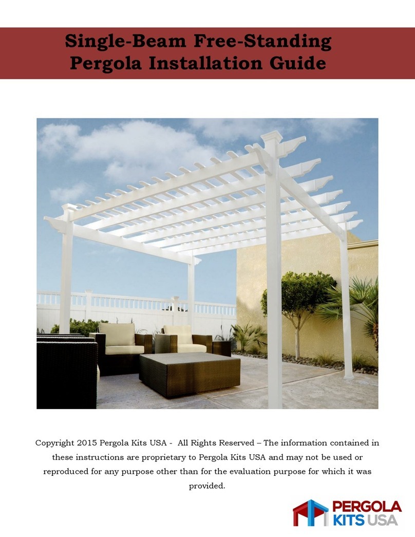 Pergola kits USA Single-Beam Free-Standing Pergola installation guide Pergola kits USA Single-Beam Free-Standing Pergola installation guide