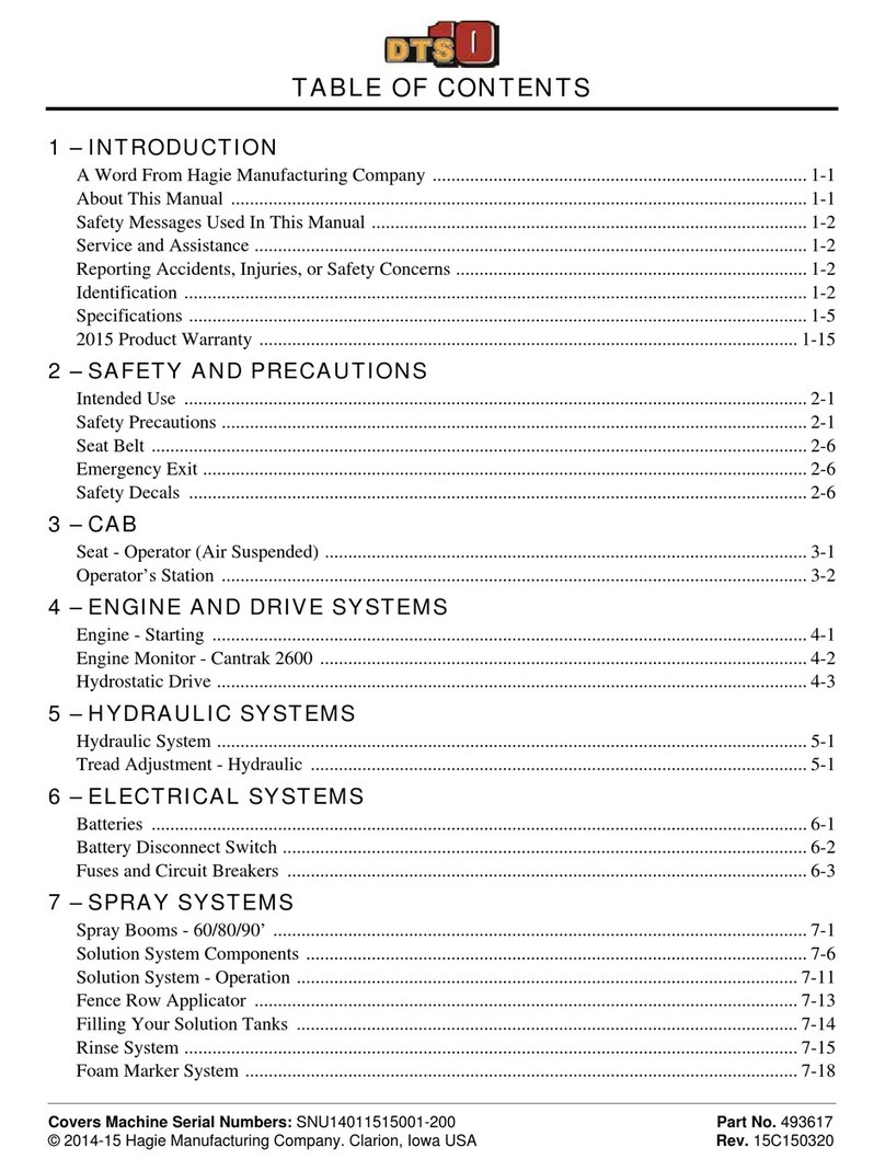 Hagie DTS 10 User manual