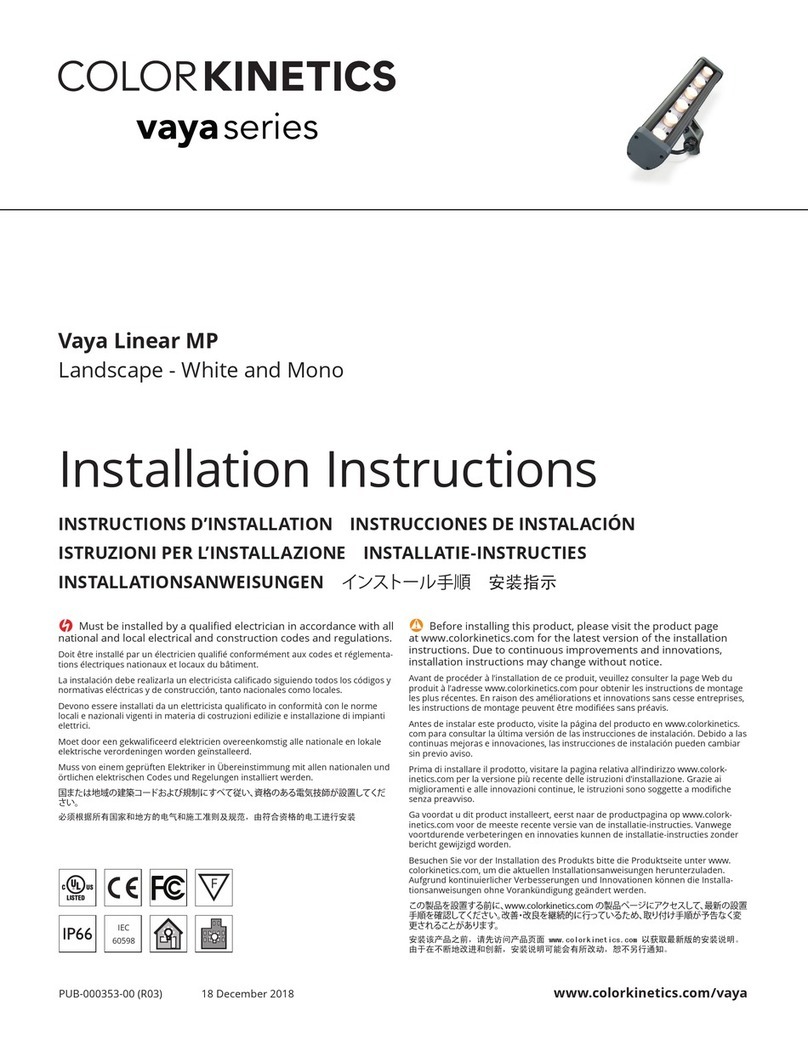 COLORKINETICS Vaya Series User manual