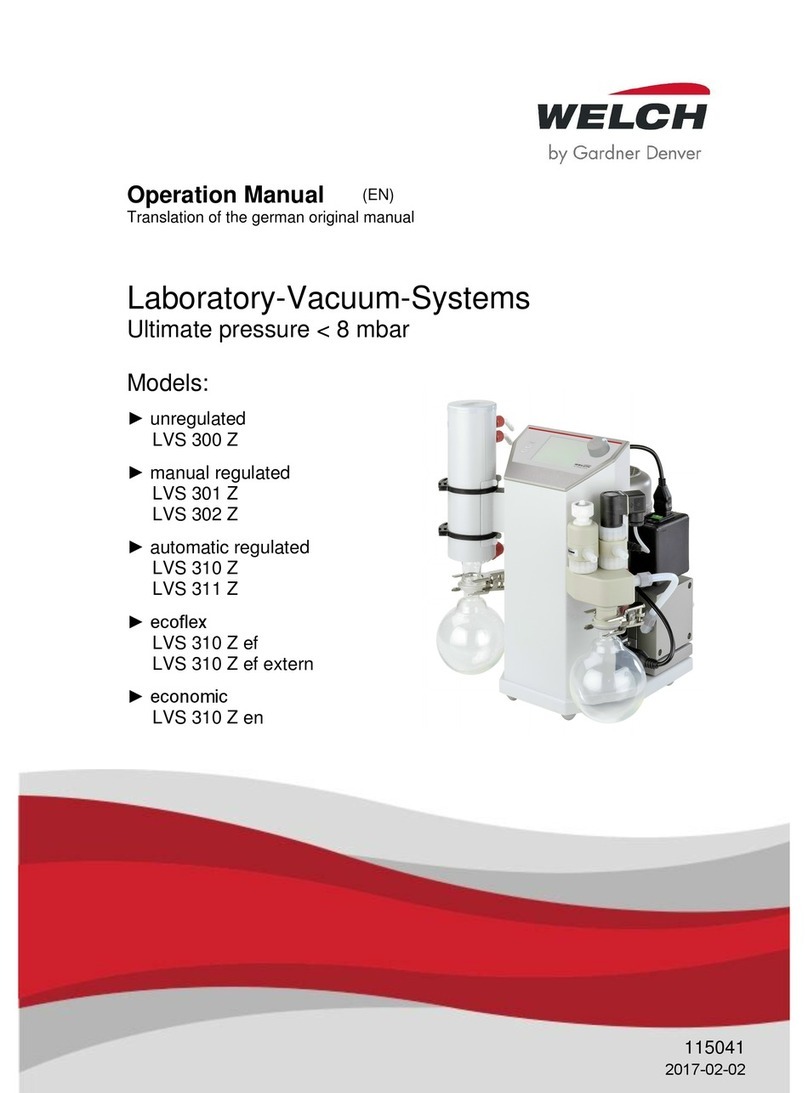 Welch LVS 300 Z operating manual